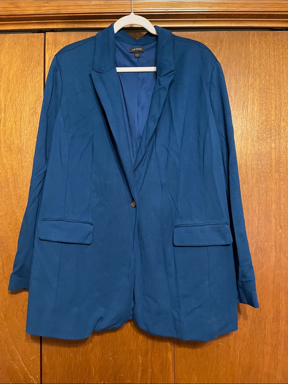 J. Jill Wearever Collection 3x Deep Teal Single-Button Stretch Blazer